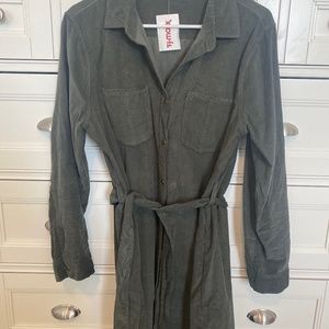 Olive green corduroy dress NWT